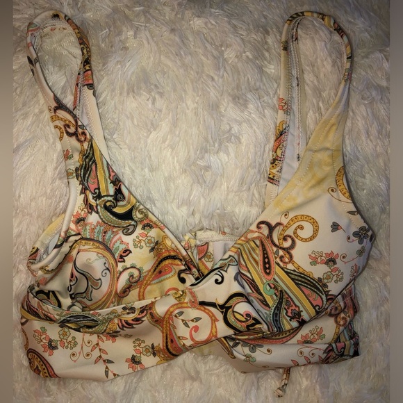 Paisley Print Bikini Top Size Small - Picture 3 of 9